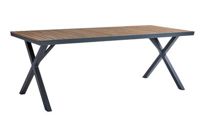 Brafab Cap aintwood ruokapöytä 198x86 cm musta/tiikki